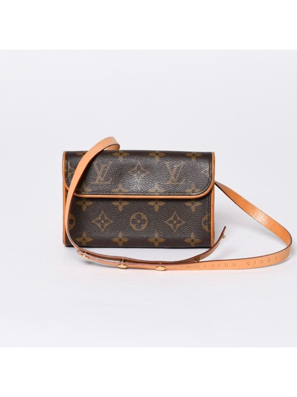 Louis Vuitton Waist Shoulder Bag Monogram Pochette Florentine Brown
